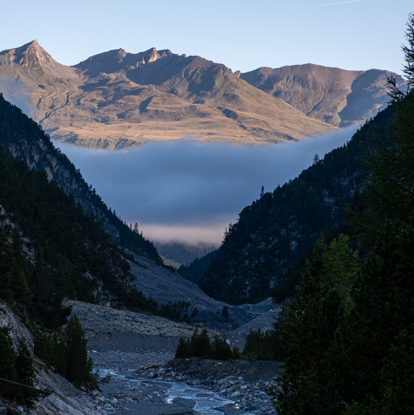 Blick hinunter in das Inn-Tal