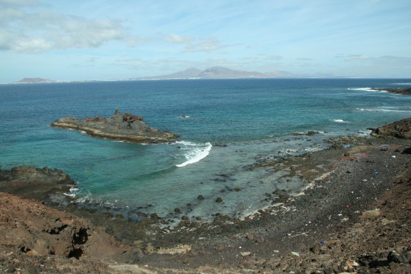 Fuerteventura - Blick von Isla de Lobos nach Lanzarote