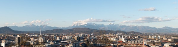 Alpenpanorama von Ljubljana